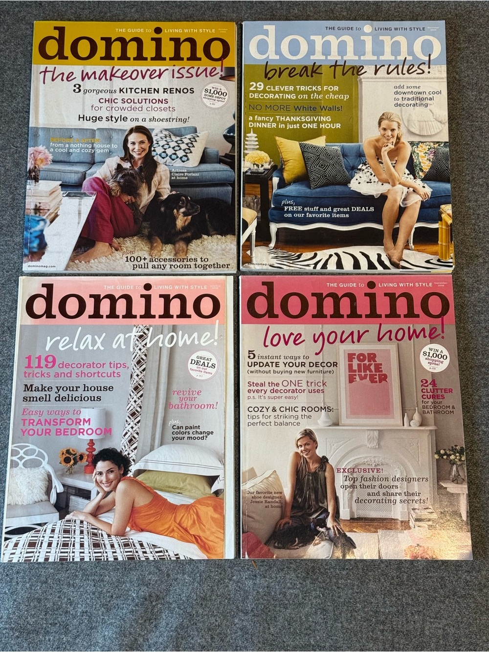 Domino magazine summer / fall 2006 lot of 4